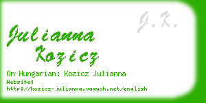 julianna kozicz business card